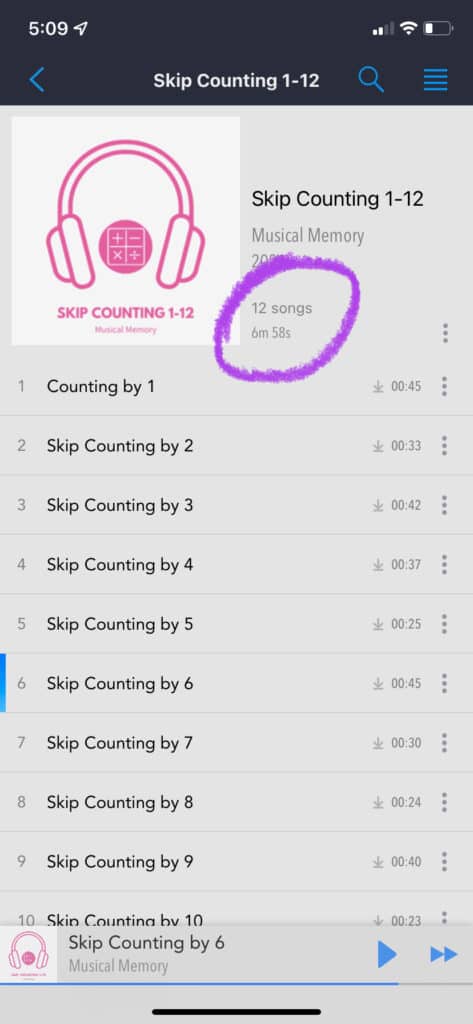 short, simple skip counting songs to familiar tunes 