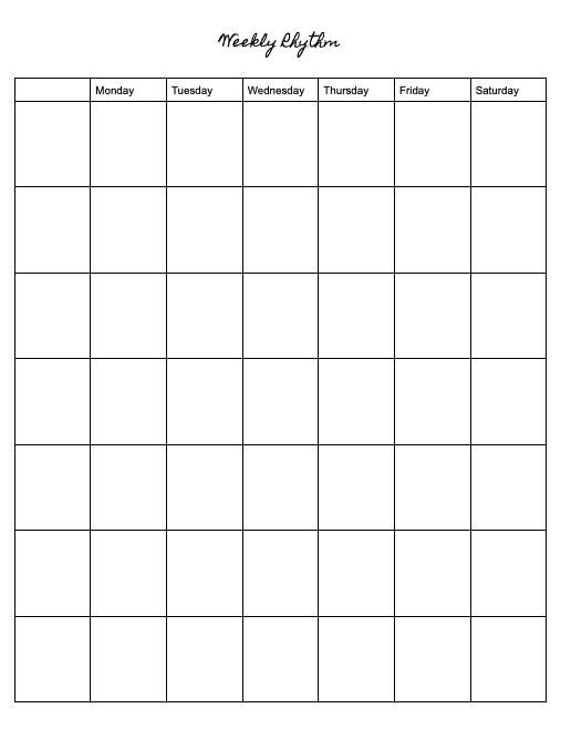 homeschool schedule template 