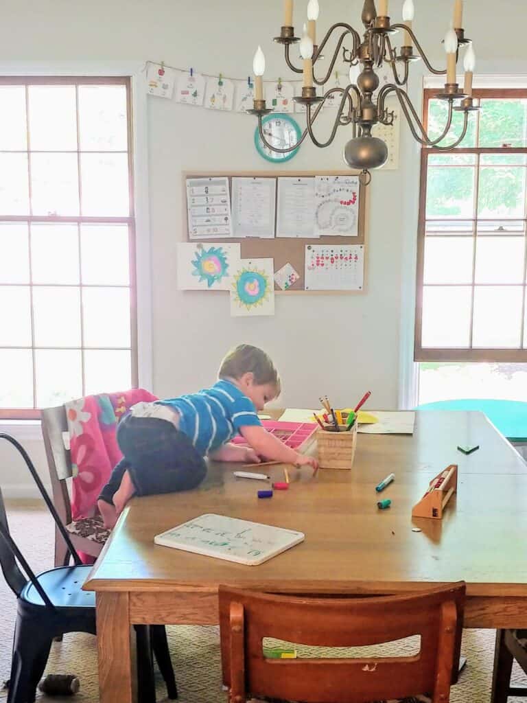 homeschool room dining room