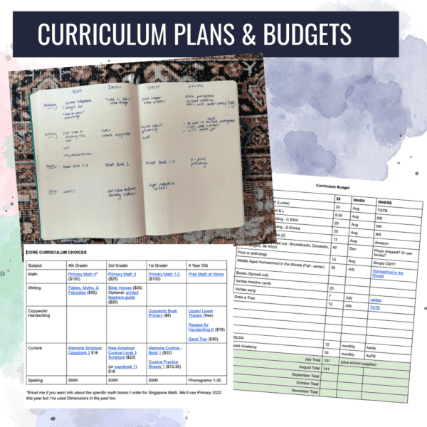 plan your homeschool year workshop