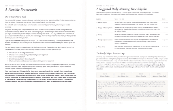 Cycle 3 morning time scheduling