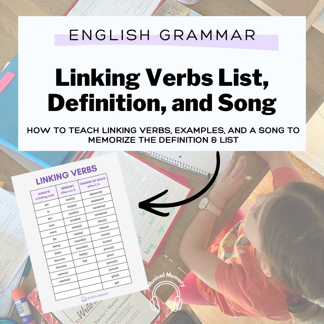 linking verbs list and song feature image